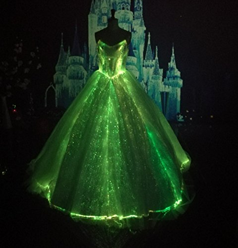 Met Gala LED Wedding Dress Light Up Bridal Gown Fiber Optic Formal Dresses Luminous Banquet Dresses