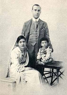 Jawaharlal Nehru with his parents