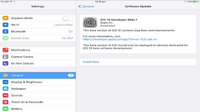 iOS 10 Update
