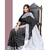 Black & White Dhupiyan Check Saree For Women