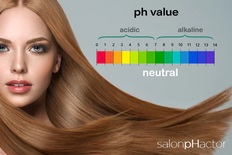 pH scale for heathy hair
