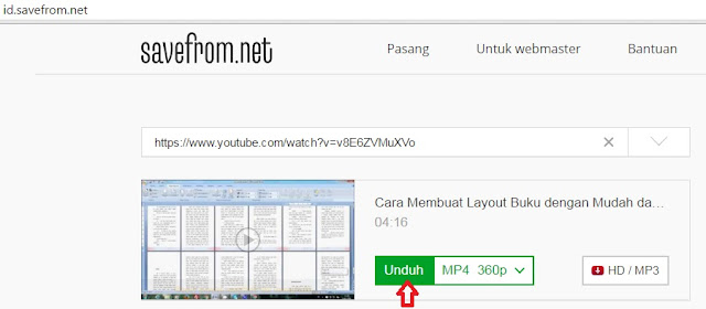 cara download video youtube tanpa software