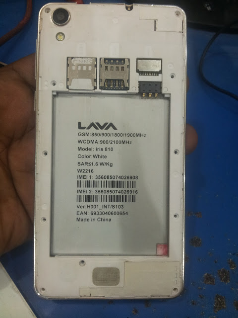 LAVA IRIS 810 FIRMWARE VR.H001_INTS103 100% TESTED