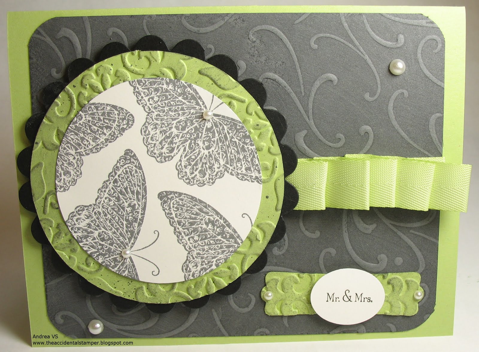 black and lime green wedding