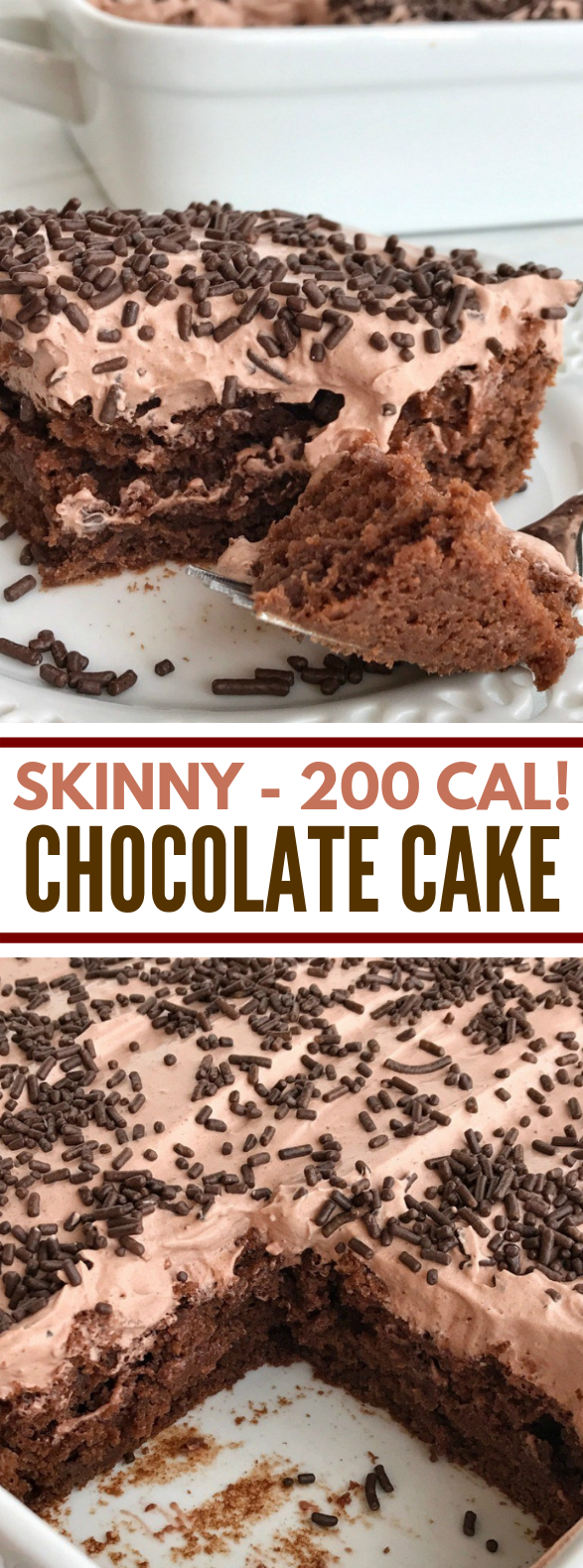 Healthier Chocolate Cake #healthy #lowcalorie