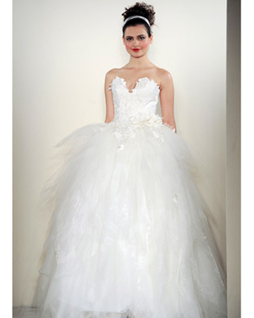  Like out of a fairytale this playful gown is full of whimsy 