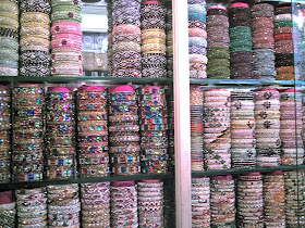 display of decorative bangles