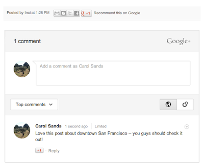 Google+ comments for blogger blogs