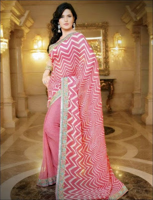 Zarine Khan saree