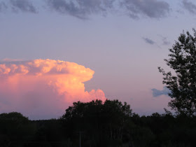 sunlit shelf cloud