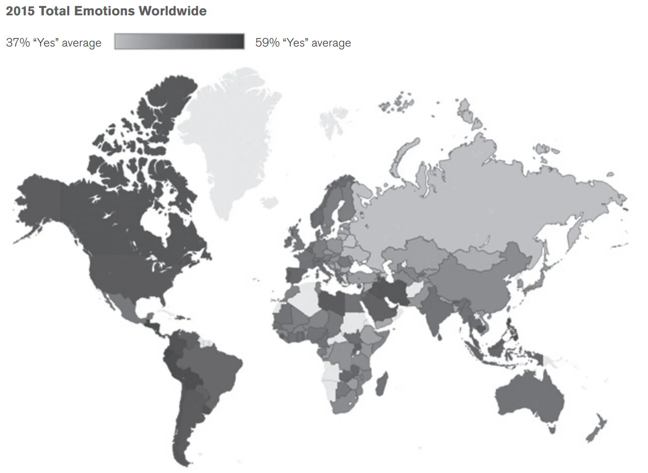 Total emotions worldwide