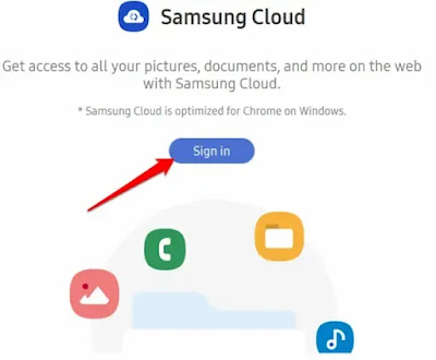 كيفية الوصول إلى Samsung Cloud على الويب