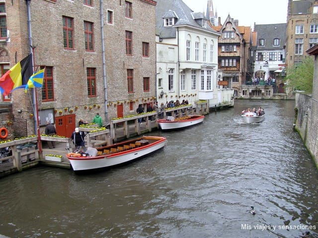 Embarcadero en Brujas, Bélgica