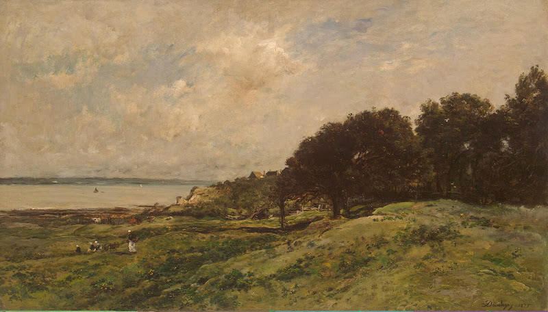 Seashore at Villerville by Charles-Francois Daubigny - Landscape paintings from Hermitage Museum