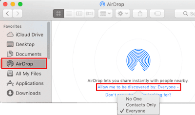 allow me discovered by option in mac