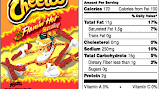 34 Hot Cheetos Food Label
