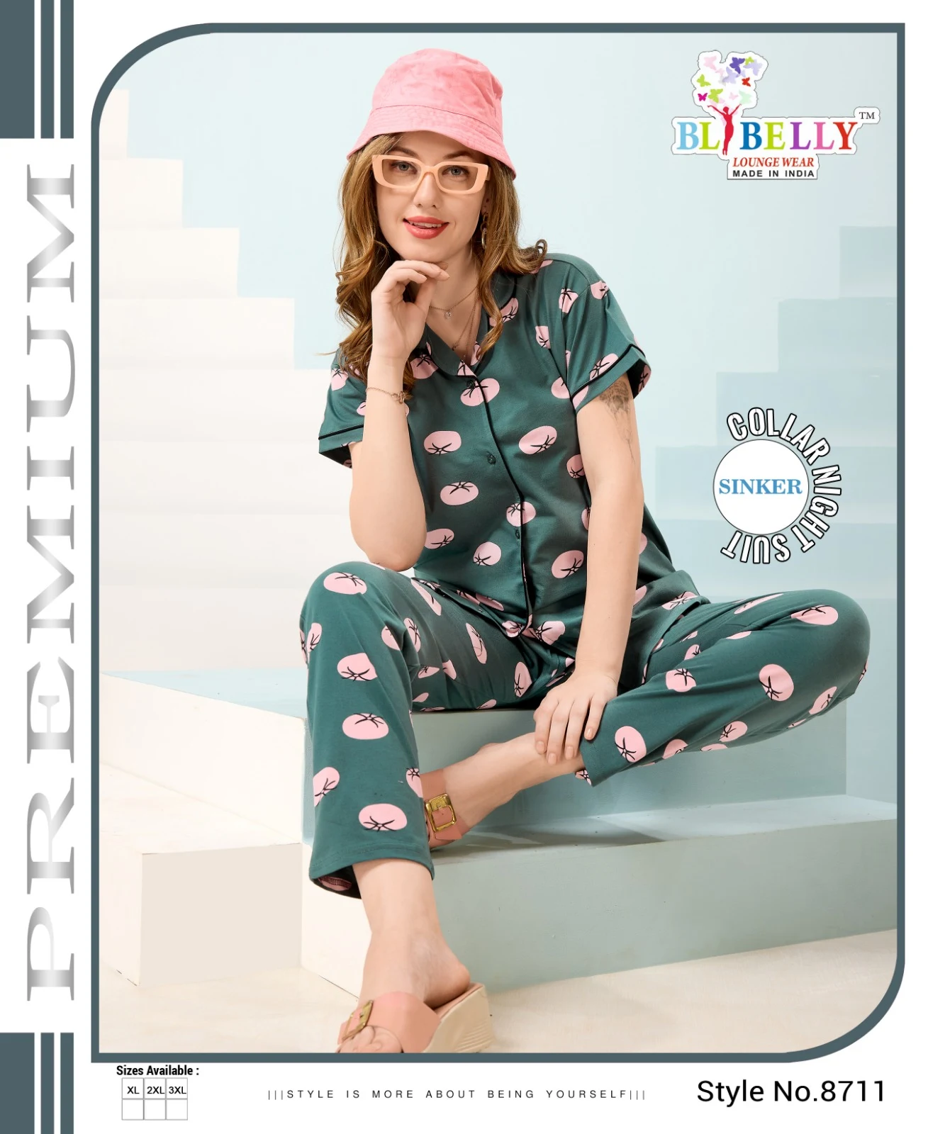 Vol 643 Belly Sinker Collar Night Suits