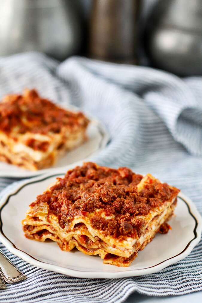 Lasagna Bolognese slice