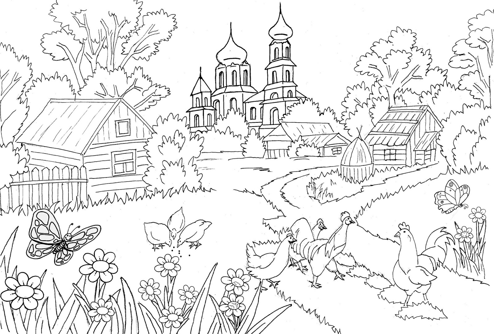 Scenery Images For Coloring