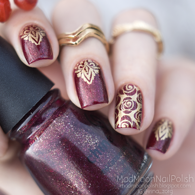 China Glaze Stroll и стемпинг Moyou Pro Collection - 07