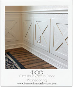 DIY Wainscoting Crossbuck Barn Door