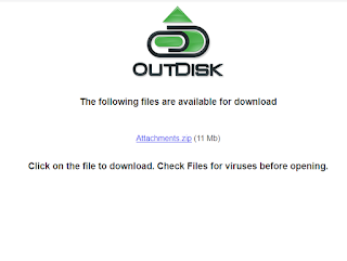 image of OutDisk sftp landing page.