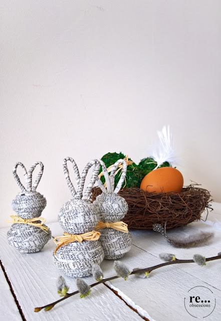 Easter decor, Easter bunny, moss, Easter egg,  Wielkanoc, wielkanocne jaja, zając wielkanocny, eco