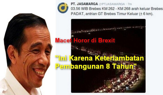  Macet Parah Arus Mudik, Jokowi Malah Salahkan Pemerintah Sebelumnya 