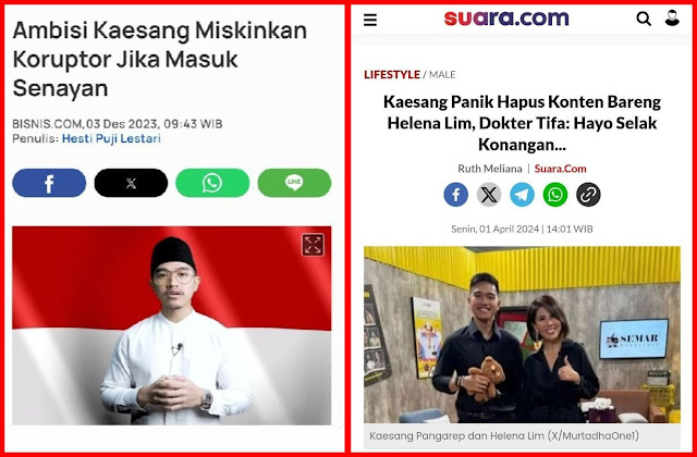 Si Kaesang Anak Jokowi Ketua Umum PSI waktu kampanye Pemilu Kaesaaang... Kaesang... Mau memiskinkan Koruptor tapi tercyduk podcast bareng Koruptor 271 T, lalu buru-buru dihapus podcastnya...