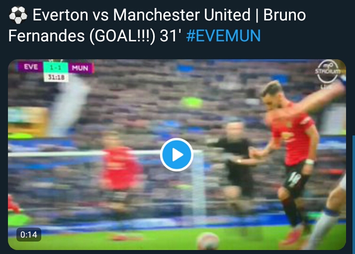 GOAL!! Bruno Fernandes Scores AGAIN For Manchester United, 1-1 Everton (Video)