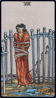 The 8 of Swords - Tarot Card from the Rider-Waite Deck