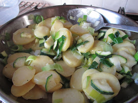 Gluten Free Potato, Zucchini, Leek Side Dish
