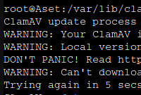 Cara Mengatasi Error Can't download main.cvd from db.local.clamav.net pada Clamav