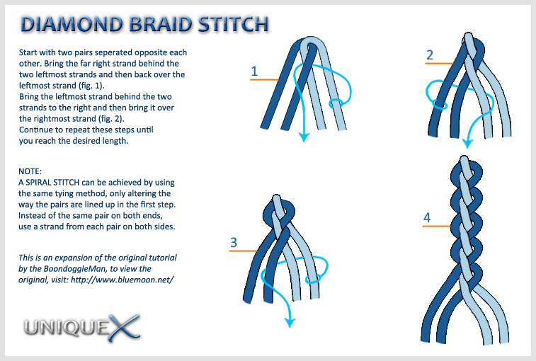 Unique Ropecraft: How to Tie the Diamond Braid Stitch