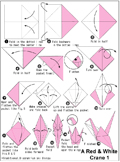 Gambar Panduan Membuat  Origami  Burung  Bangau Belajar 
