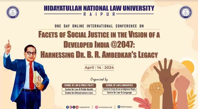  डॉ. भीमराव अंबेडकर की जयंती पर HNLU में होगा अंतरराष्ट्रीय सम्मेलन