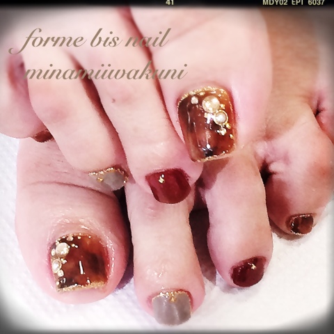 Forme Bis Nail 南岩国店 べっ甲 フットネイル