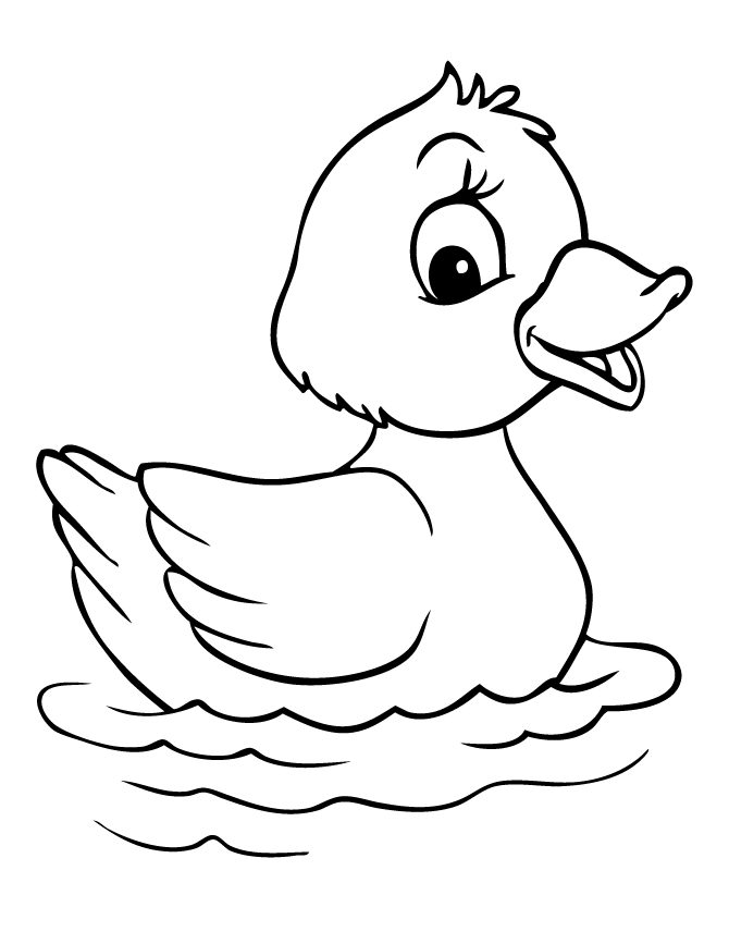 Download Cute Duck Drawing Cartoon HD Wallpaper - colours drawing ...