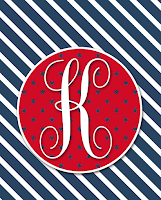 Free Printable Patriotic Monograms | Letters A-Z Available | Instant Downloads