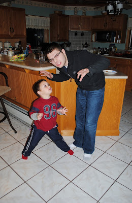 dancing dad and toddler