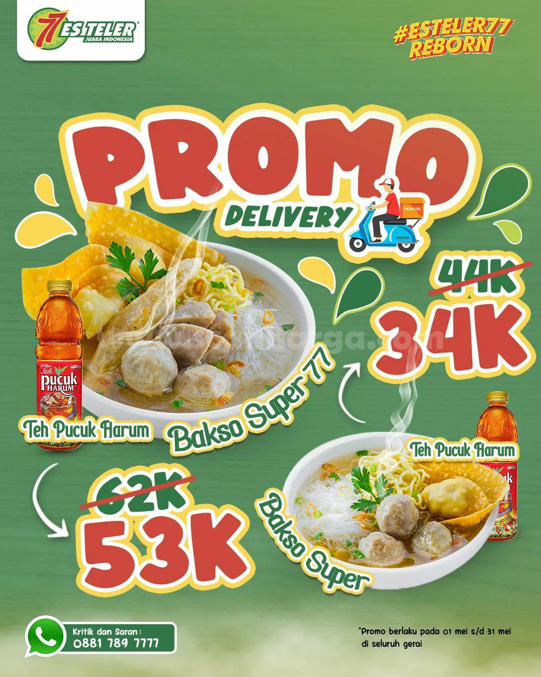 ES TELER 77 Promo DELIVERY – Harga Paket mulai 34RB