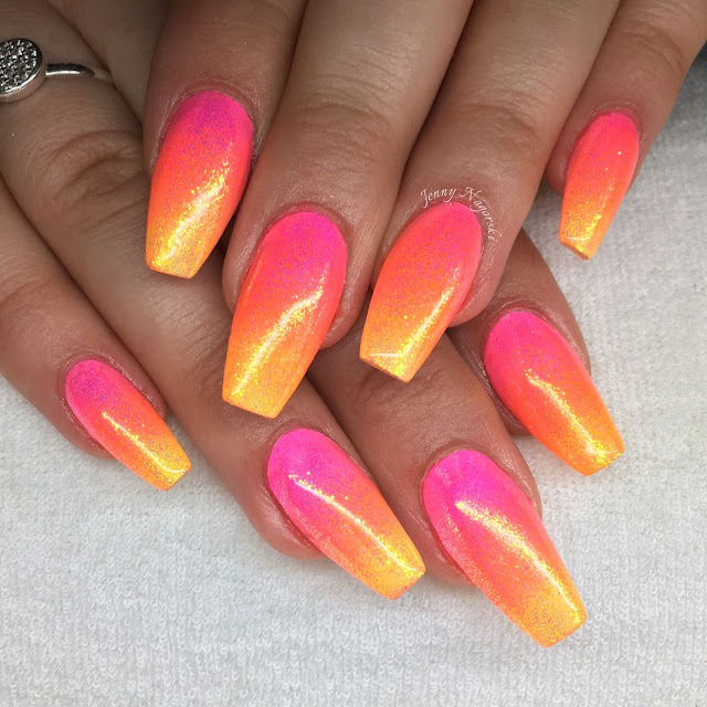 Sunset Gradient Coffin Nail