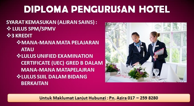 diploma pengurusan hotel di politeknik