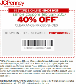 JcPenney coupons february 2017