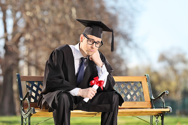 Anxious graduate