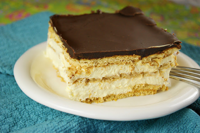 Creamy & delicious No-Bake Chocolate Eclair Dessert Image ~ always a HUGE hit.   www.thekitchenismyplayground.com