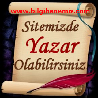 Bilgihanemiz.com'da yazar olabilirsiniz!