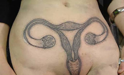 Female Reproductive System Tattoo Design