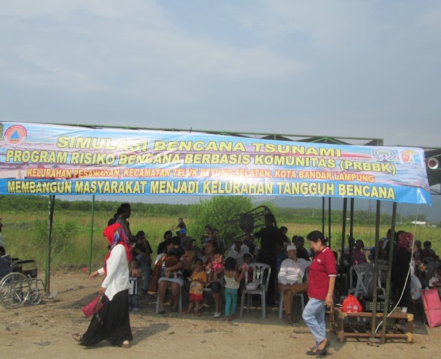 LKM Bandar Lampung dan BNPB Gelar Simulasi Bencana Tsunami