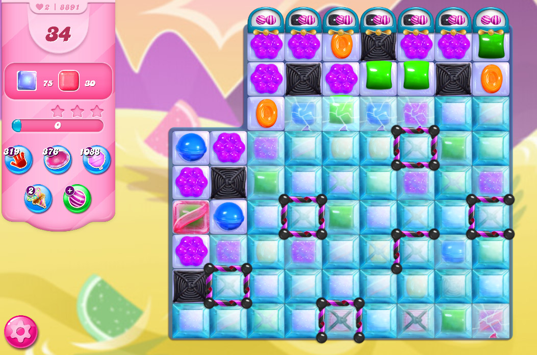 Candy Crush Saga level 8890